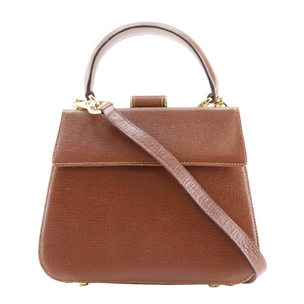 Salvatore Ferragamo Shoulder Handbag DK-216167 Leather Brown 2way Women's